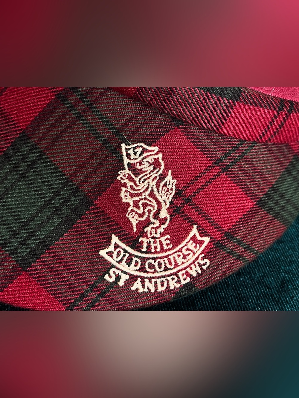 Official Vtg The Old Course St. Andrews Links" Tartan Collection Headband Visor